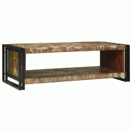 VidaXL Table basse Multicolore 120 x 50 x 38 cm Bois Recyclé Solide Modèle Orion Frame Plus - 4104714