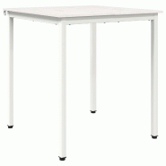 VidaXL Table de salle à manger / Table de repas Blanc 70 x 70 x 75 cm Modèle Titan Modern - 892782