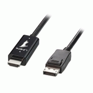 SHARKOON CÂBLE DISPLAYPORT 1.2 TO HDMI 4 K WH 1,0 M, BLANC 40449510202 SHARKOON CÂBLE DISPLAYPORT 1.2 TO HDMI 4 K WH 1,0 M, BLANC 40449510202