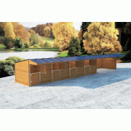 4 box + 1 abri Douglas  - BOX013 - Fabrication française, épaisseur 48 mm, bonne isolation thermique