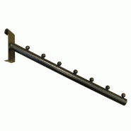 Bras incliné 36cm - gris martelé - acier - pour présentoir grille