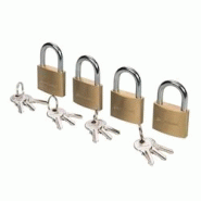Cadenas Interchangeables 40 mm – Lot de 4 – Sécurisez Vos Effets Personnels - Silverline - gris 5055058163462 Cadenas Interchangeables 40 mm – Lot de 4 – Sécurisez Vos Effets Personnels - Silverline - gris 5055058163462