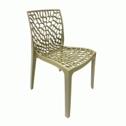 Chaise Jade - Taupe / GOLDINOX - marron plastique polypropylène 3701770836451