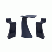 Ensemble WING table + 2 tabourets - bleu