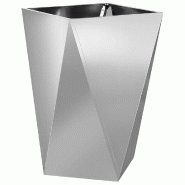 Helloshop26 - Bac à plantes design moderne extérieur 50 x 50 x 75 cm idéal jardin terrasse en acier galvanisé argent 02_0053044 - acier 3000237726442