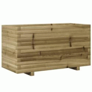 Helloshop26 - Jardinière bac lit surélevé plantes fleurs terrasse jardin 90 x 40 x 49,5 cm bois de pin imprégné marron 02_0037984 - 3000214012742 Helloshop26 - Jardinière bac lit surélevé plantes fleurs terrasse jardin 90 x 40 x 49,5 cm bois de pin imprégné marron 02_0037984 - 3000214012742