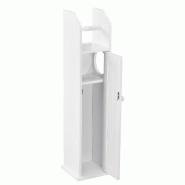 Helloshop26 - Meuble de salle de bain armoire rangement MDF laqué 78 cm blanc 03_0002855 - 3000342299787