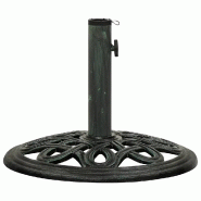 Helloshop26 - Socle de parasol robuste avec adaptateur extérieur 40 x 40 x 32 cm en fonte verte 02_0046551 - vert 3000234300591