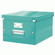 LEITZ Lot de 6 Boîte de rangement Click & Store Wow, format A4, coloris menthe glacée - vert en carton 60440051