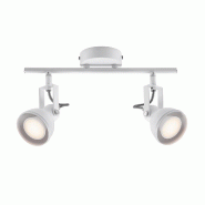 Nordlux Spoterie ASLAK 2-Spot Métal Blanc, H.20 - IP20 - GU10 / Intérieur - blanc 5701581369085