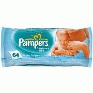 Pampers lingettes bébé non parfumées x 64