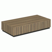 Podium pour mannequins Vertigo T03 MDF noir et olivier 120x60x25cm