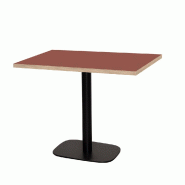 RestooTab - Table Round 110x70cm rosso jaipur fenix chants couleur bois - rouge Bois manufacturé TB-ROURC-11070M-ROSS.J-BOI