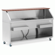 Royal Catering - Royal Catering Station à cocktail mobile avec bac à glace et porte-bouteille, bac avec écoulement et buffet de 180 cm de long, - m