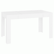 Table à manger Blanc 140x74,5x76 cm Bois d'ingénierie Modèle Helios Panorama Élégance - Bois manufacturé 804202