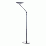 UNILUX Lampadaire à éclairage indirect Varialux articulé, à LED, coloris gris métal - 3595560014071