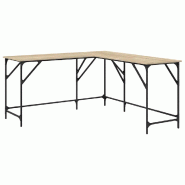 VidaXL Bureau chêne sonoma 149x149x75 cm bois d'ingénierie Modèle Orion Office Concept - 837583