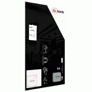 ALLboards Tableau Noir en Verre 50x50 cm - noir TS50x50BK