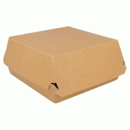 Boîte hamburger carton brun intérieur blc 17,5x18x7,5cm - par 50