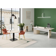 Bureau droit design - DUO - Plateau en verre trempé ou mélaminé - Fabrication française - Garantie 10 ans_1