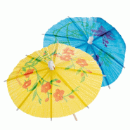 Décors assortis pour glaces Ombrelle bois 15cm - par 100