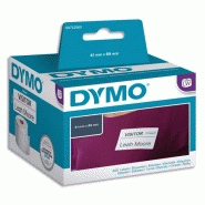 Dymo rouleau de 300 étiquettes badge blanc adhésif décollable 41x89 mm s0722560 Dymo rouleau de 300 étiquettes badge blanc adhésif décollable 41x89 mm s0722560