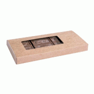 Etui tablette chocolat Kraft intérieur Kraft 16x8x1.5cm - par 50 - Ref 55720 et 55722 - Coloris moka et anis