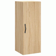 Helloshop26 - Armoire murale rangement élégante 34,5 x 34 x 90 cm design contemporain en bois d'ingénierie chêne sonoma 02_0049300 - métal 300023