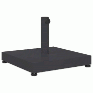Helloshop26 - Base de parasol carrée moderne jardin terrasse 45 x 45 x 31,5 cm en acier gris foncé 02_0058931 - gris acier 3000240852671