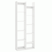 Helloshop26 - Bibliothèque étagère en forme d'arbre 65 x 20 x 162 cm rangement expansif design moderne en bois blanc 20_0010748 - 3000226340277