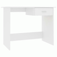 Helloshop26 - Bureau table poste de travail meuble d'ordinateur informatique étude 100 x 50 x 76 cm bois d'ingénierie blanc 02_0023495 - 3000214354453 Helloshop26 - Bureau table poste de travail meuble d'ordinateur informatique étude 100 x 50 x 76 cm bois d'ingénierie blanc 02_0023495 - 3000214354453