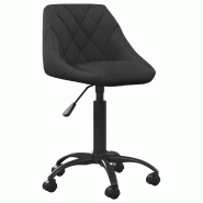 Helloshop26 - Chaise fauteuil siège de bureau informatique étude velours noir 02_0024046 - noir acier 3000214657813