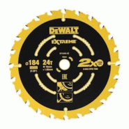 Lame de scie circulaire Elite Series carbure C3 jaune Ø184x16 mm DEWALT - jaune métal DT10302-QZ