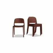 Lot de 4 chaises BLENDY - brique