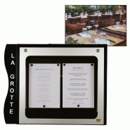 Porte menu exterieur mural lumineux cevennes jurine_0