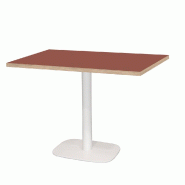 RestooTab - Table Round blanc 120x70cm rosso jaipur fenix chants couleur bois - rouge Bois manufacturé TB-ROURC1-12070M-ROSS.J-BOI