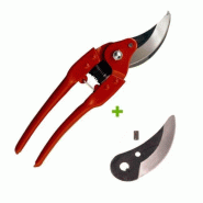 Sécateur traditionnel en acier BAHCO P110-23 - modèle professionnel avec lame trempée et poignées embouties