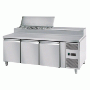 Saladette réfrigérée à capot - 3 portes GN 1/1 avec 10 bacs GN 1/3