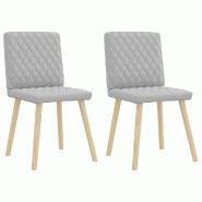 VidaXL Chaises à manger lot de 2 gris nuage tissu Modèle Velvet Chic - 4101130