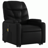 VidaXL Fauteuil inclinable de massage Noir Similicuir Modèle Uvianor - 3204665