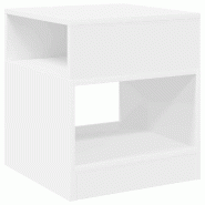 VidaXL Table d'appoint Blanc 40,5 x 40 x 45 cm Bois d'ingénierie Modèle Flex Riviera - 890912