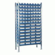 Étagère à emboîter H2000xl1000xP400 mm étagère extension 14 supports en acier 56 x 4, 28 x 5 Étagère à emboîter H2000xl1000xP400 mm étagère extension 14 supports en acier 56 x 4, 28 x 5