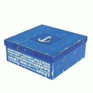 Boite carton avitailleur carre pm - bleu Boite carton avitailleur carre pm - bleu