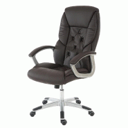 Décoshop26 - Fauteuil chaise de bureau sur roulettes XXL pivotante en synthétique marron 04_0001906 - marron 3000431832697 Décoshop26 - Fauteuil chaise de bureau sur roulettes XXL pivotante en synthétique marron 04_0001906 - marron 3000431832697