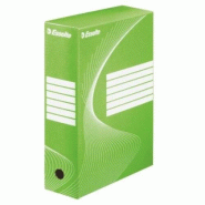 Esselte Lot de 25 Boîtes archives Boxy Vivida, dos 100 mm, coloris vert - 5902812336665
