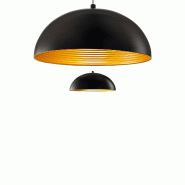 Fabas Luce Suspension Dingle En Métal Noir Et Doré, Douille E27, Design Moderne Et Élégant Pour L'Intérieur, Réglable, Diamètre 40 Cm, 3215-40- Fabas Luce Suspension Dingle En Métal Noir Et Doré, Douille E27, Design Moderne Et Élégant Pour L'Intérieur, Réglable, Diamètre 40 Cm, 3215-40-