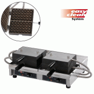 Gaufrier électrique professionnel 4 x 7 liège doubles ouverture 180° - PWECAHBAO