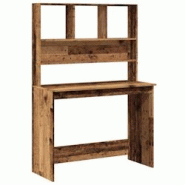 Helloshop26 - Bureau table poste de travail meuble d'ordinateur informatique étude avec étagères vieux bois 102 x 45 x 148 cm bois 02_0023494 - 300 Helloshop26 - Bureau table poste de travail meuble d'ordinateur informatique étude avec étagères vieux bois 102 x 45 x 148 cm bois 02_0023494 - 300