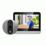 Interphone Vidéo 1080P Grand Écran Vision Nocturne Angle Large WiFi PIR Argent YONIS - argenté 3615616948379 Interphone Vidéo 1080P Grand Écran Vision Nocturne Angle Large WiFi PIR Argent YONIS - argenté 3615616948379
