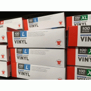 (Palette) 100 gants d'examens à usage unique CE en vinyle non poudré - GVNPIN-IM02 (Palette) 100 gants d'examens à usage unique CE en vinyle non poudré - GVNPIN-IM02